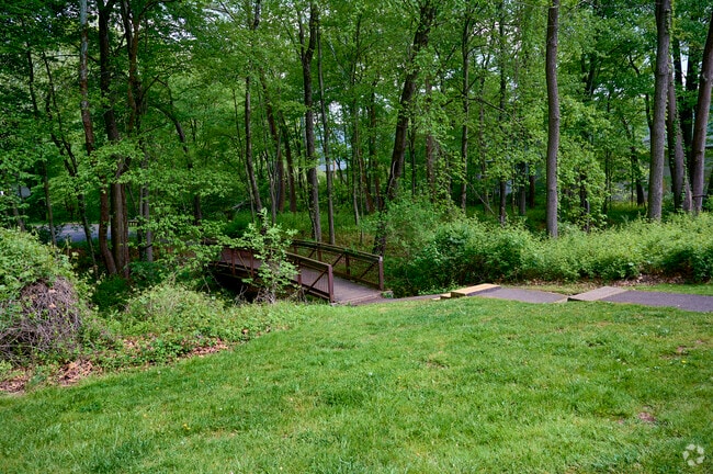 Southside Park in the Vienna neighborhood is surrounded by lush greenery for residents to enjoy.
