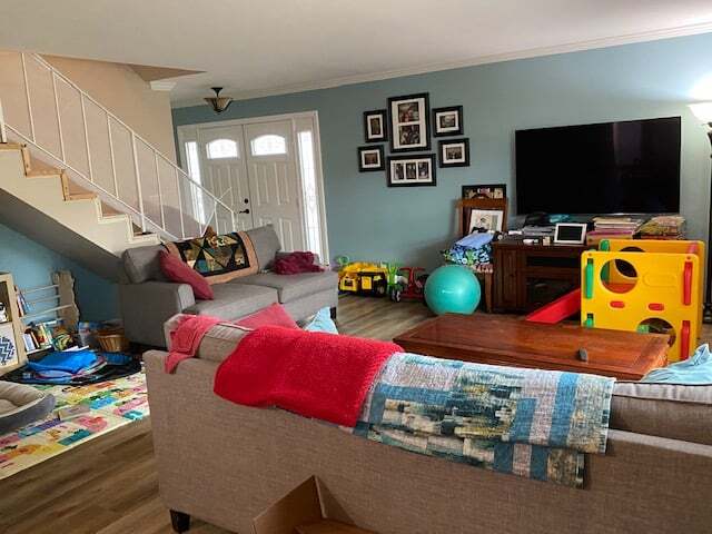 family room - repainted white - 4506 Sierra Morena Ave