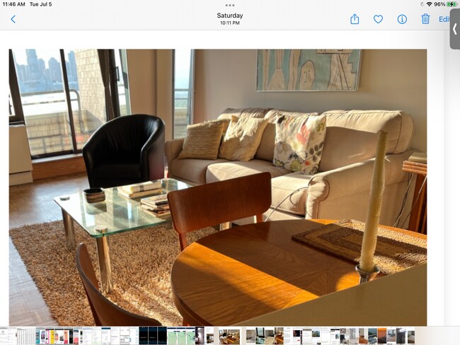 Living room with balcony - 200 Rector Pl