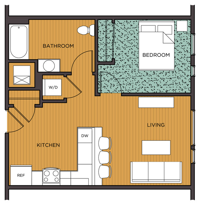 1 bedroom - Seven04 Place Apartments