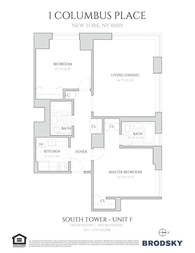 one columbus place new york ny floorplan