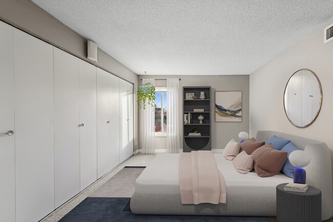 1BR x 1BA with North or South View- Bedroom - Arrive 800 Penn