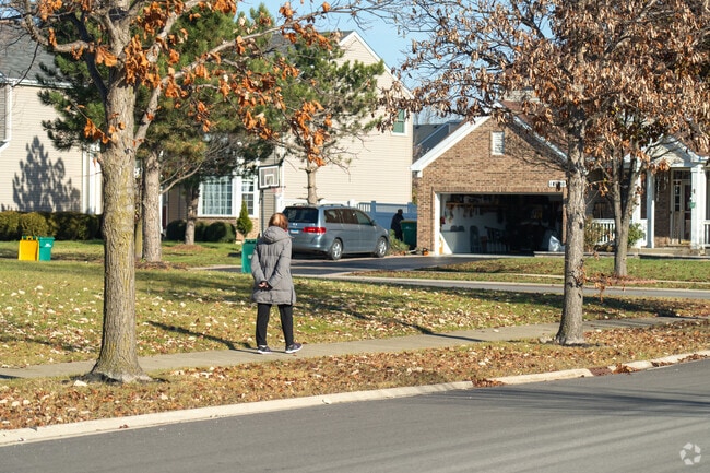 A North Normantown resident takes a stroll on a sunny day in Plainfield, IL.