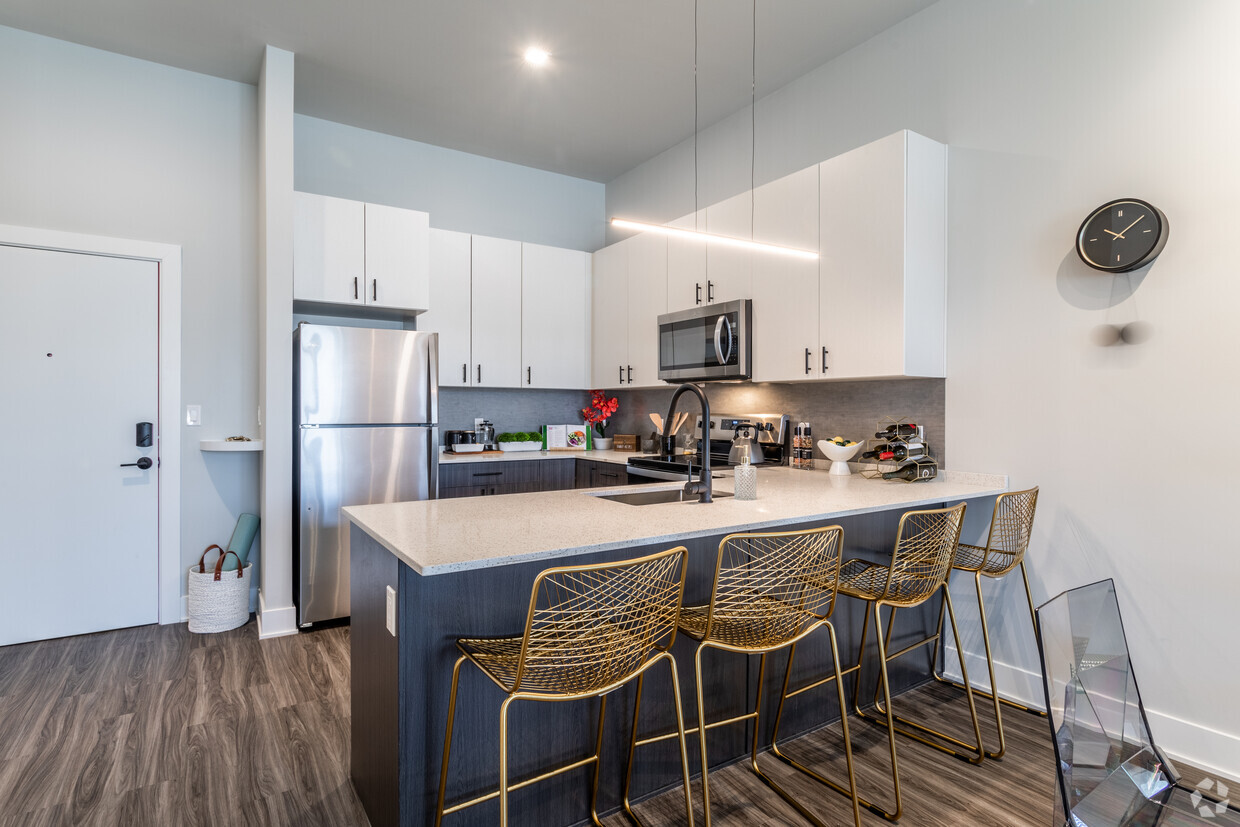 Cocina (plano del piso D) - Luxor Lifestyle Apartments Bala Cynwyd