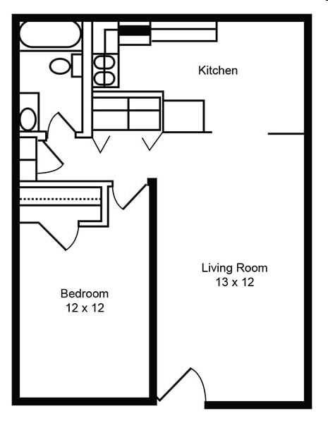 1 BEDROOM #1 - Highlander Apartments
