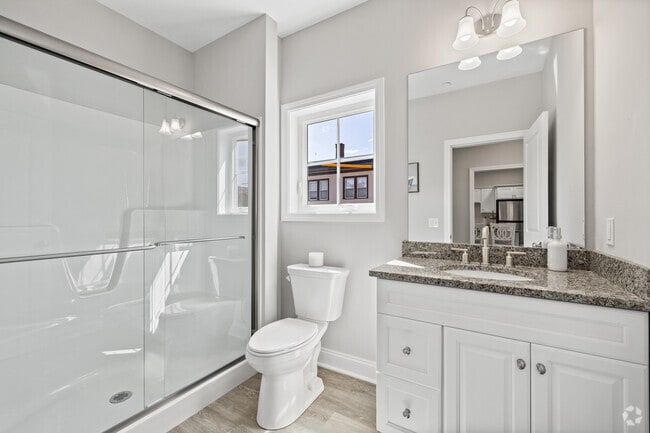 1BR, 1BA - 773SF - Bathroom - Cedar Village at Minerva Square