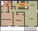 2 Bedroom 1 Bath Aspen Village