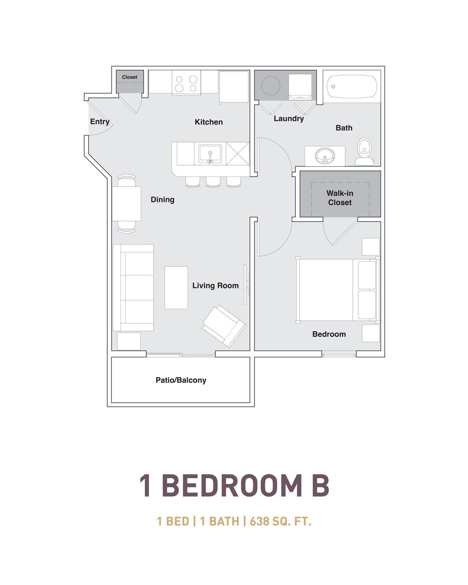 French Mill Apartments – 1x1 B