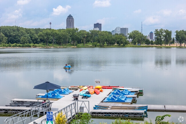 Gray's Lake offers boat rentals for residents to get out on the water.