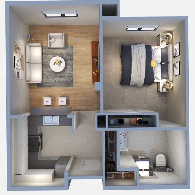 Plano de planta de Mira Vista Villas 1x1 - Vista 3.jpg - Mira Vista
