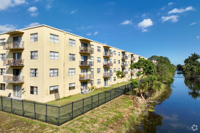 Condominium complex along the canal in Lauderdale Lakes.