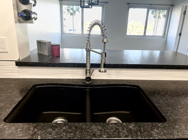New kitchen sink. View of city lights/living room - 525 E Seaside Way