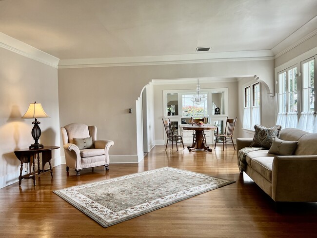 Living room looking into dining room - 225 Malvern Ave