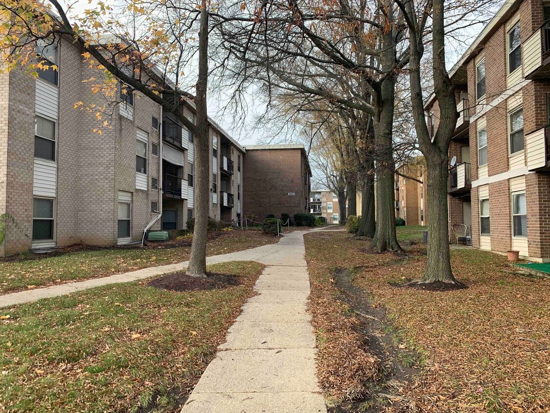 Tree-lined short walk from parking lot - 3845 Saint Barnabas Rd