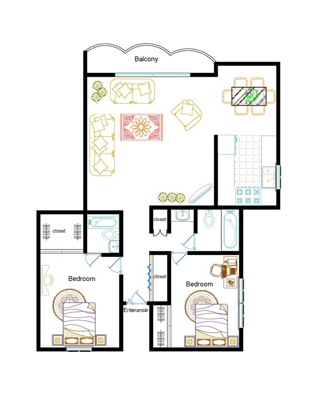 Plano de planta - 1477 Canfield Ave. Apartments