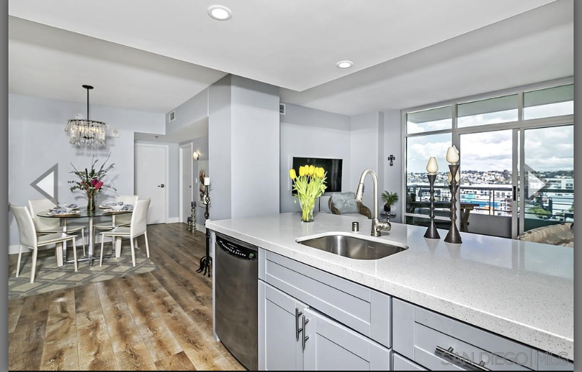 The living area - a unobstructed view of planes landing - 425 W Beech St