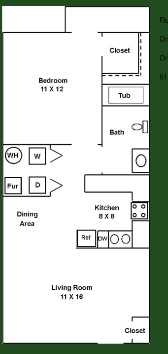 1BR/1BA - Springhill Apartments