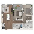 Two Bedroom, Two Bathroom (C9)