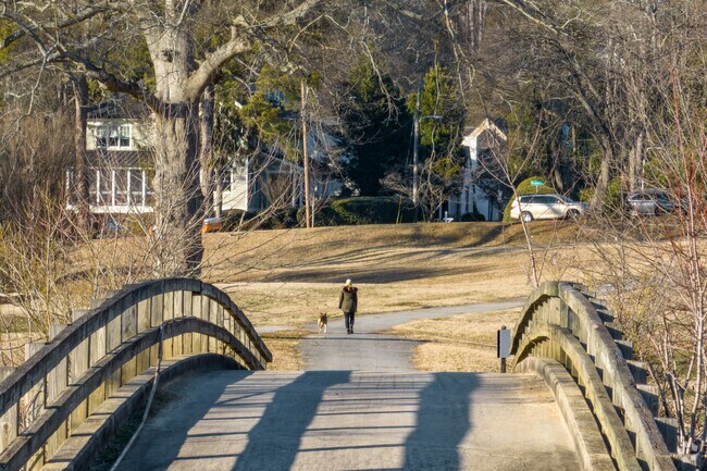 Memorial Park boasts a range of paths ideal for jogging or casual strolls.
