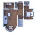 1 Bedroom Floor Plan A6 676 2A