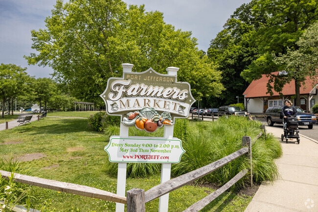 Be sure to check out the farmers market at Harborfront Park in Port Jefferson.