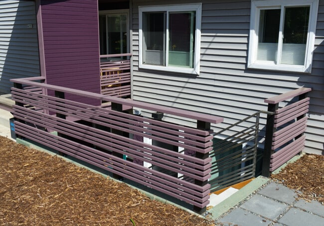 Stairs to your unit. Look for new landscaping coming over the summer - 4157 SE Brooklyn St
