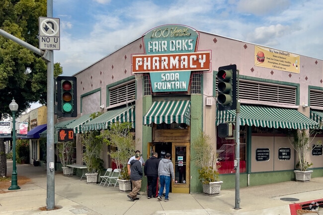 Fair Oaks Pharmacy in South Pasadena offers sodas, coffee, food, and vintage toys.