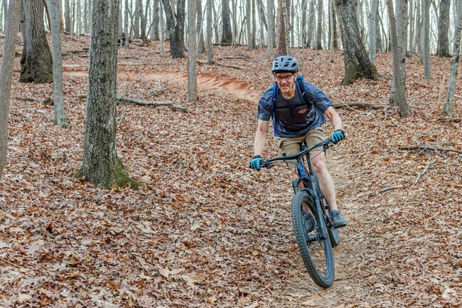 Mountain biking enthusiasts can ride to the trails at Country Park.
