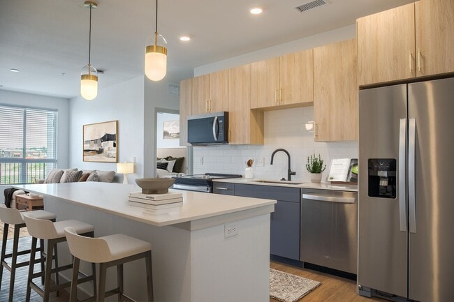 Kitchen and Island - Gables Angeline