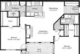 Two Bedroom Two Bathroom Unit C