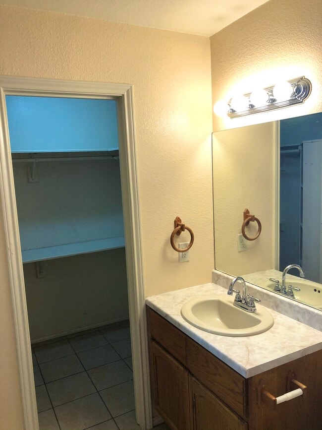 Master bedrooms private restroom and 2nd walk in closet. - 1184 Lazar Dr