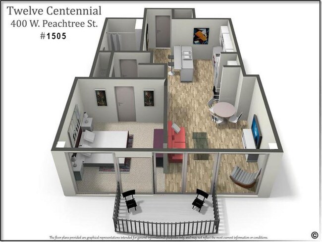 Floor Plan Over Head - 400 W Peachtree St NW