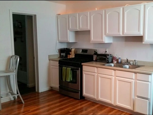 Kitchen in one of the 2BR/1BA unit - 555 Pearl St
