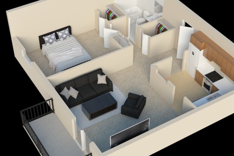 200 West Apartments – 1BR/1.0BA