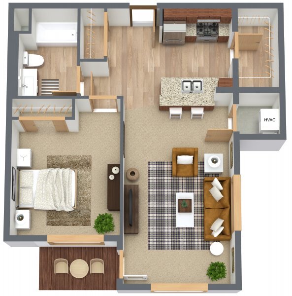 Plano de planta - Stone Meadow Apartments