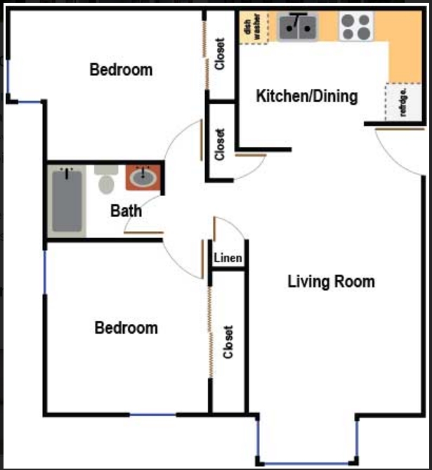 2HAB/1BA - South Concord Meadows