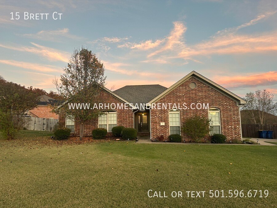 15 Brett Ct 2195 4 beds, 2 full baths House Rental in Cabot, AR