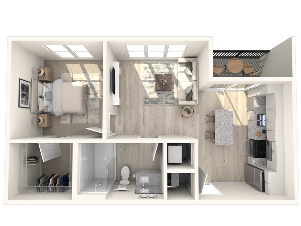 Triton at the Flats – A2.1 | One Bedroom, One Bathroom