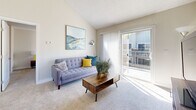 Located at Heritage Gardens on E Washington Ave in Sunnyvale, California, this two-bedroom, one-bathroom unit is thoughtfully arranged across a single floor. The living room stands out with vaulted ceilings that amplify the sense of space, soft carpeted flooring, and a sliding glass door that opens to a private balcony, allowing natural light to pour in and offering outdoor views of the surrounding community.

The galley-style kitchen features light wood cabinetry, granite-style countertops, a stainless steel sink, and wood-look flooring, providing a functional and efficient cooking space. It connects seamlessly to a dedicated dining area brightened by a large window with views of the landscaped exterior.

Both bedrooms are carpeted and finished with neutral tones, creating a calm and restful atmosphere. The primary bedroom offers comfortable proportions, while the second bedroom provides similar finishes and natural light. A shared closet adds practical storage.

The bathroom is finished with wood-look flooring, a wood-tone vanity with granite-style countertops, a large mirror, and a shower-tub combination, rounding out this well-appointed and efficiently designed Sunnyvale residence.