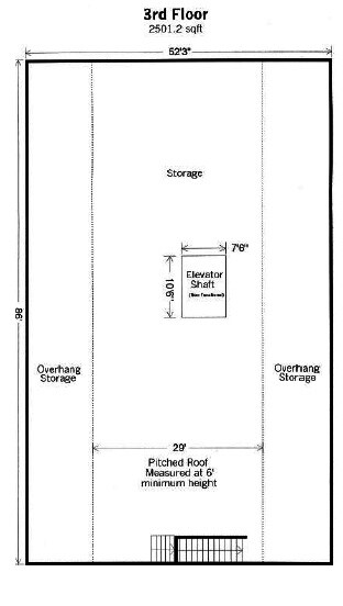 Plano del tercer piso - Artillery Lofts
