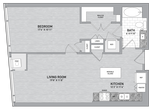 1 Bed 1 Bath-A1.6-T