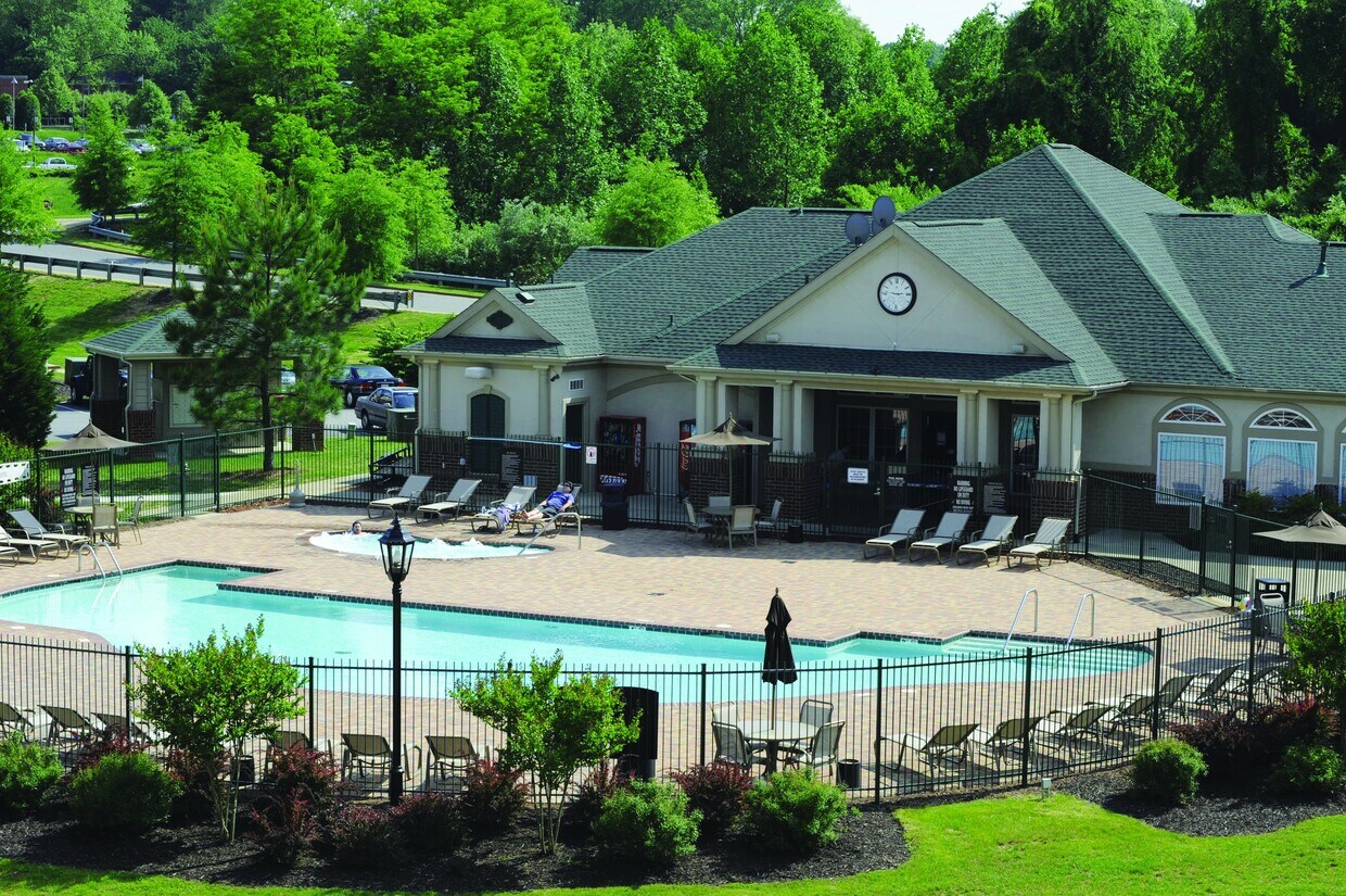 Leasing office from the back-view with pool. - 295 Wahoo Way