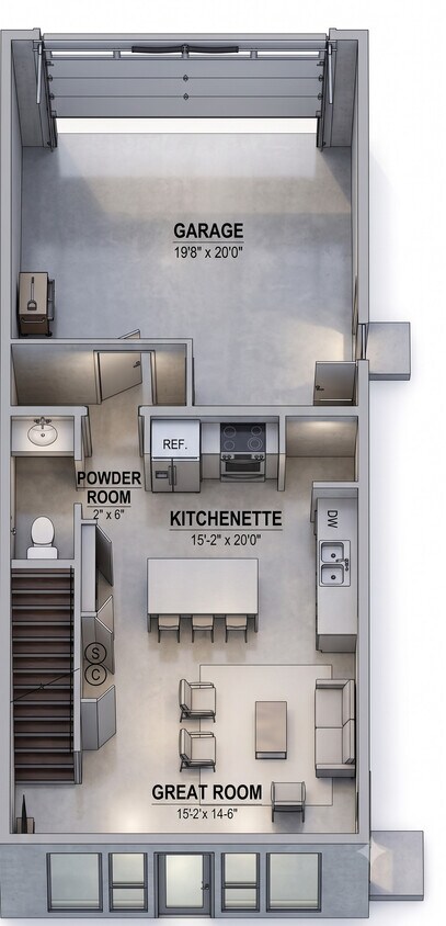 Plano de planta - Cassiopeia Townhomes