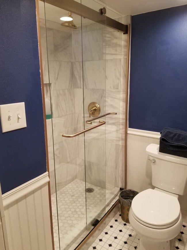 Marble shower tiles - 501 Dunbar Ave