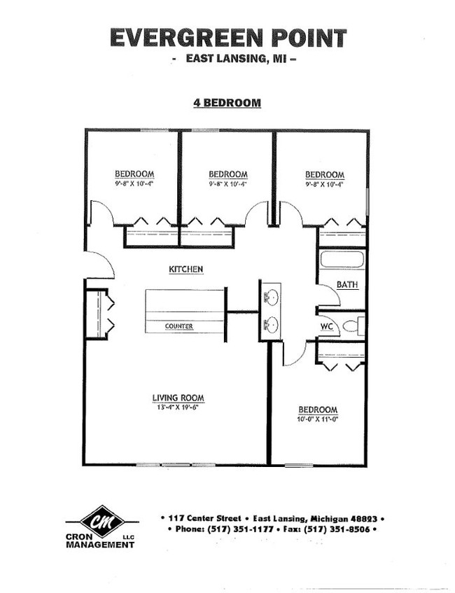 Plano de planta - Evergreen Point