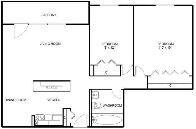 Floorplan - Pleasant Apartments