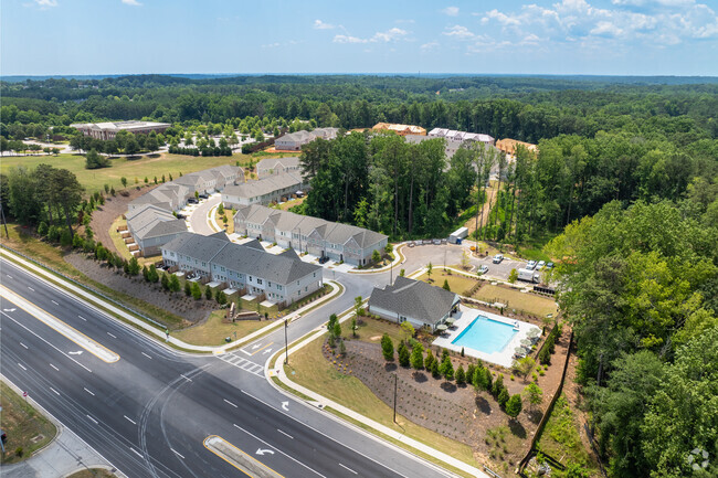 Contexto aéreo de la comunidad - Bridlewood Townhomes