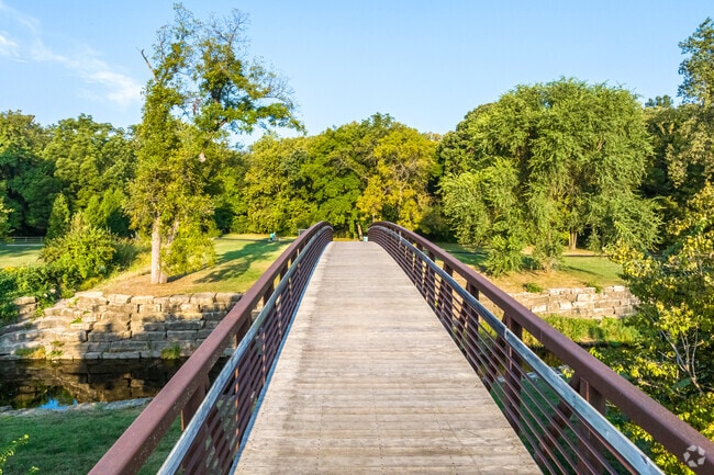 At Werner Park there is a beautiful bridge that passes over Turkey Creek.