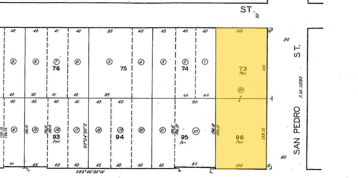 Mapa de la parcela - 11901 S San Pedro St