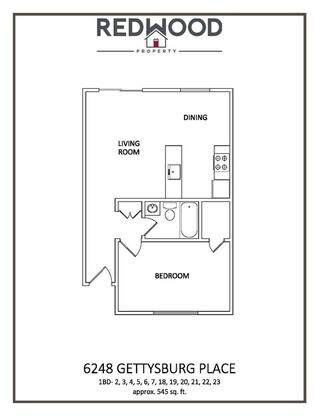Floorplan - Lincoln Crest Apartments - 6248 Gettysburg...